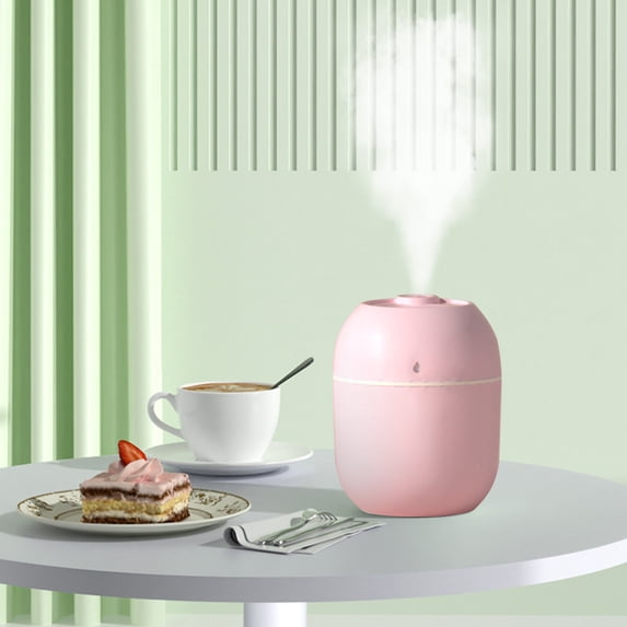 Gnmfd Portable USB Humidifier Mini Cool Mist Air Humidifier with LED Night Light for Bedroom Office Plants Car Desk Travel Small Quiet Personal Skin Hydration Relaxation Use