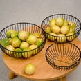 thumbnail image 1 of Gnmfd Rattan Iron Fruit Tray Vegetable Drainage Basket for Living Room Kitchen Snacks Candy Storage Cosmetic Organizer for Bedroom Bathroom Decor, 1 of 8
