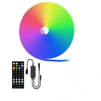 Gnmfd Realm Graffiti WiFi Neon RGB LED Light Strip, Colorful Bluetooth Music Sync Lights for Bedroom Living Room Home Decor, Voice Control, Adjustable Brightness, Party Decorations