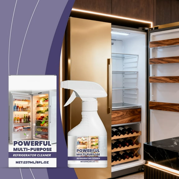 Gnmfd Refrigerator Cleaner 237ml, Odor Removal and Stain Elimination, Food-Safe Surface Cleaning, Efficient Multi-Surface Kitchen Care, Spray Application for Fridge, Freezer, Appliances
