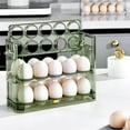 thumbnail image 1 of Gnmfd Refrigerator Egg Organizer 3-Layer Flip Tray 30 Egg Storage Box Transparent Stackable Holder with Handle for Fridge Door Kitchen Pantry Organization Home Use Storage, 1 of 7