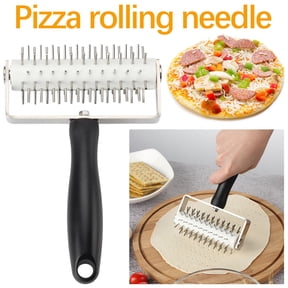 Gnmfd Roller Pizza Dough Punch Tool with Stainless Steel Spikes, Handheld Pizza Making Accessory for Even Dough Perforation, Perfect for Pastries Biscuits and Pizza Baking at Home