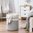 thumbnail image 1 of Gnmfd Rope Woven Laundry Basket, Foldable Clothes and Blanket Storage Bin, Stuffed Animal Storage, Bedroom, Living Room, Laundry Room, Storage Cabinet, Dorm, Holiday Home Decor, Easy Carry Handles, 1 of 6