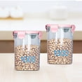 thumbnail image 1 of Gnmfd Round Food Storage Jars with Lids Graduated Plastic Containers, Airtight Sealing Snack Canisters for Pantry Organizers and Storage, Kitchen Food Containers for Flour Sugar Coffee Beans, 1 of 6