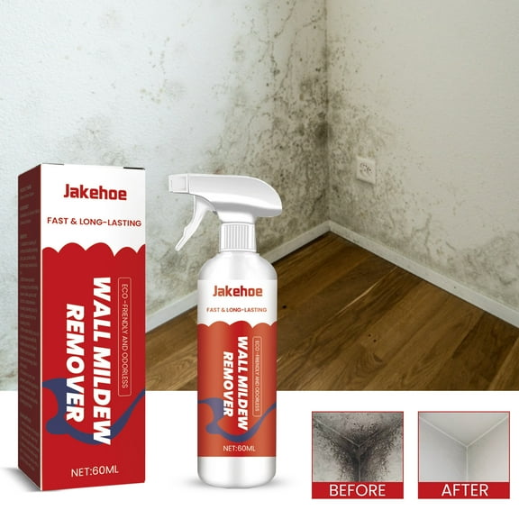 Gnmfd No Scrub Stain Remover Spray 60ml, Fast Acting Mold And Mildew Cleaner For Bathroom Tile Fabric Wood Glass Concrete Brick Painted Walls, Powerful Household Cleaning Spray For Deep Stain Removal