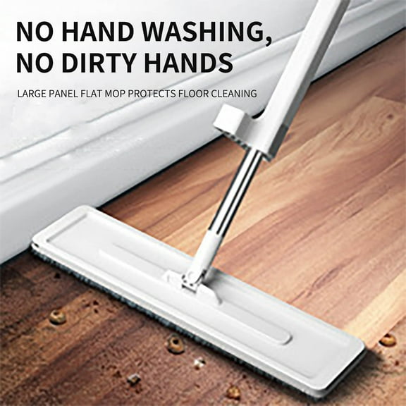 Gnmfd Self-Cleaning Large Handless Flat Mop, Microfiber Pads for Water Absorption, 360° Flexible Rotation for Hardwood, Tile, Laminate Floors, Efficient Lazy Person Cleaning Tool