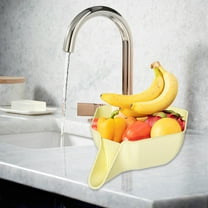 Gnmfd Over Sink Drainer Basket, Multifunctional Fruit Vegetable Colander with Strainer for Kitchen Counter, Dish Drying Rack Organizer for Food Prep, Storage Bins with Lids