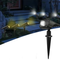 Gnmfd Solar Landscape Spot Lights Outdoor Waterproof 2-in-1 Adjustable Warm White and White Lighting for Garden Yard Driveways Walkway Patio Solar Lights Outdoor Christmas Lights Outdoor