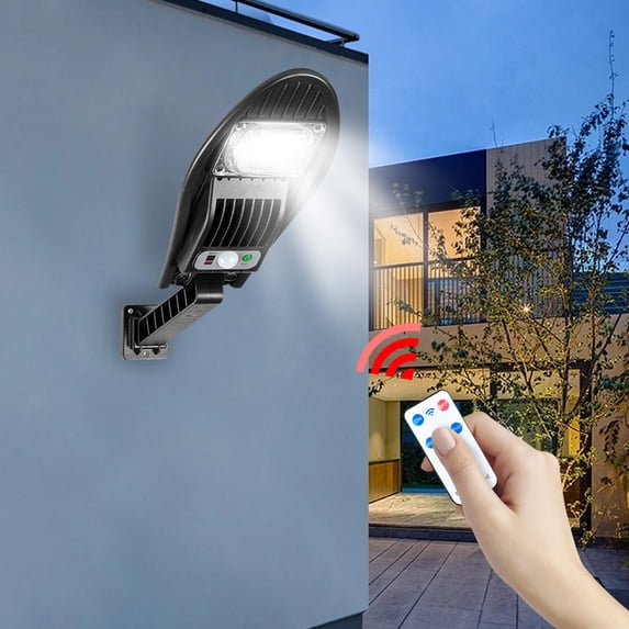 Gnmfd Solar Outdoor Motion Sensor Lights 168 LED Security Wall Lamp 3 Modes with Remote Control Super Bright IP65 Waterproof Solar Lights Outdoor for Yard Garden Patio Fence Front Door