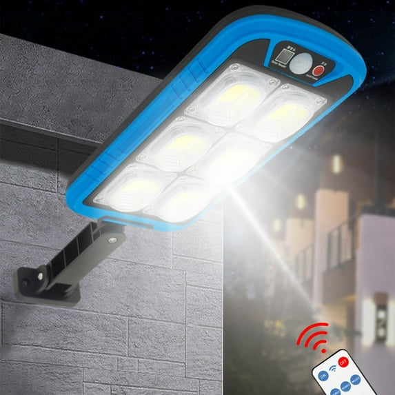 Gnmfd Solar Street Light Outdoor Waterproof IP65 Motion Sensor Dusk to Dawn LED Wall Light Remote Control Security Flood Light for Yard Driveway Garage Parking Lot Garden Solar Lights Outdoor