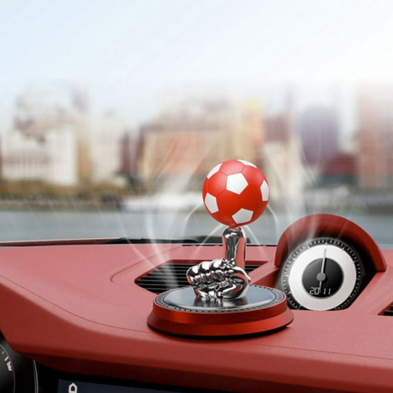 Gnmfd Solar Suspended Football Car Perfume Aromatherapy Air Freshener 10ml Liquid Decorative Rotating Fragrance for Vehicle Office Home Gift Holiday Decor Lights for Car Night Lights Plug Into Wall