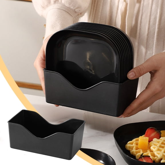 Gnmfd Square Plastic Dinner Plate 5.7"x5.7" Reusable Lightweight Tableware, Microwave Dishwasher Safe, Impregnable Stackable Plates for Kitchen Outdoor Meal