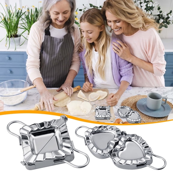 Gnmfd Stainless Steel Heart Shape Dumpling Maker Mold Wrappers Press Tool for Homemade Dumplings, Large Capacity Food Grade Dough Press Mould Kitchen Gadget for Cooking Party Favors