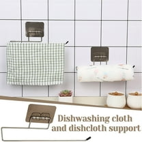 Gnmfd Stainless Steel Kitchen Paper Shelf with Punch-Free Paper Towel Holder and Rag Hook for Bathroom, RV, Countertop, Over the Toilet Storage, Storage Shelves