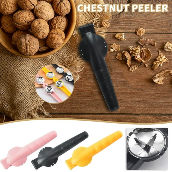 Gnmfd Stainless Steel Nut Opener Chestnut Peeler Walnut Pliers, Lever Action Sheller Tool for Easy Cracking, Non-Slip Comfortable Handle for Chestnuts, Walnuts, Pecans