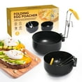 thumbnail image 1 of Gnmfd Stainless Steel Poached Egg Cooker Ring Set with Handle, Non-Stick Boiler Poacher for Kitchen Use, Perfectly Shaped Eggs Breakfast Cooking Tool for Home Meal Prep Cooking, 1 of 9