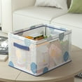 thumbnail image 1 of Gnmfd Steel Frame Desktop Storage Box, Multi-Purpose Organizer for Books Cosmetics Snacks Office Supplies Foldable Transparent Storage Basket for Kitchen Home Office Use, 1 of 6