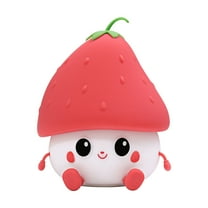 Gnmfd Strawberry Night Light USB Rechargeable Color Changing Soft LED Light for Bedroom Bedside Sleep Desk Mood Night Lamp Night Lights Plug Into Wall LED Lights for Room Lights for Bedroom