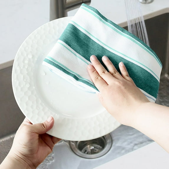 Gnmfd Striped Cotton Tea Towel, Soft Kitchen Cleaning Cloth for Home Dish Drying Wiping Counter Cooking Baking Thanksgiving Christmas Holiday Decor