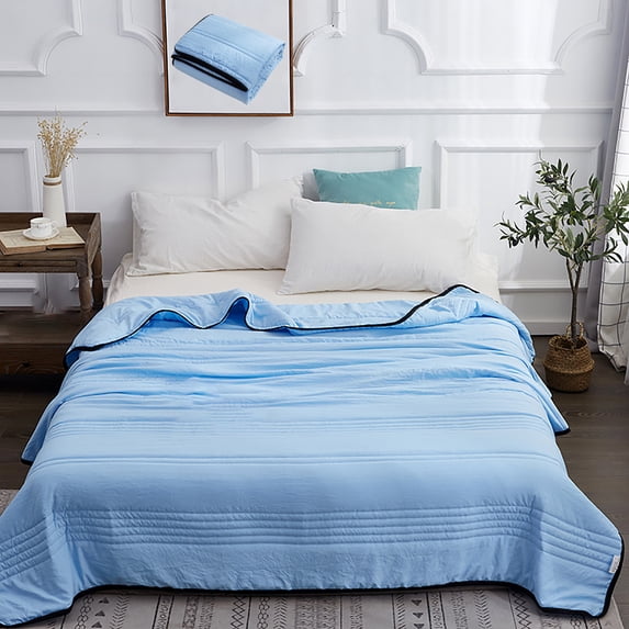 Gnmfd Summer Cool Ice Blanket 70.8"x78.7" Lightweight Soft Breathable Bed Sofa Quilt for Adults Hot Sleepers Indoor Outdoor Nap Travel Summer Cooling Blanket Storage Blanket Chest