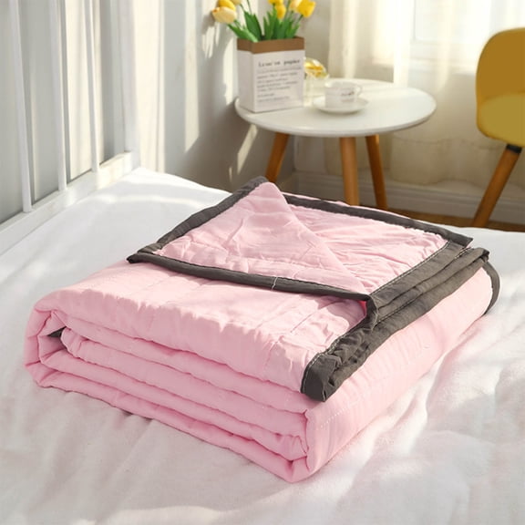Gnmfd Summer Cooler Quilt 55"x79" Double Sided Ice Blanket Breathable Lightweight Cooling Comforter for Hot Sleepers Night Sweats All-Season Use Sofa Travel Nap Blanket Storage Summer Bedding