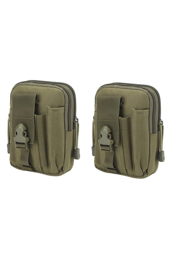 Tactical Waist Bag Military Molle Pouch Outdoor Belt Organizer For Hiking Camping Travel Small Gear Storage Bag With Zipper Compartments Closet Organizers And Storage