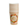 thumbnail image 1 of Gnmfd Thanksgiving Disposable Paper Cup Set, Banquet Party Tableware, Festive Hot Cold Drink Plates Fork Knife Spoon for Holiday Gathering, Autumn Decor, Family Celebration, 1 of 4