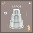 thumbnail image 1 of Gnmfd Three-Layer Mini Cake Pudding Muffin Mold Aluminum Alloy Multi-Tier Baking Pan for Wedding Birthday Party Desserts Non-Stick Stable Layer Easy Demould, 1 of 9