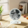 thumbnail image 1 of Gnmfd Three Speed Desktop USB Fan Portable Small Fan for Home Office Outdoor Study Table Silent Mini Cooling Fan Rechargeable Night Lights for Bedroom Dormitory Desk, 1 of 6