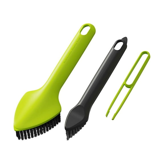 Gnmfd Three-in-One Cleaning Brush, Household Multifunctional Scrub Brush for Bathroom, Floor, Vanity, Long Handle for Corner Cleaning, Hair Removal Clip, Efficient Home Cleaning