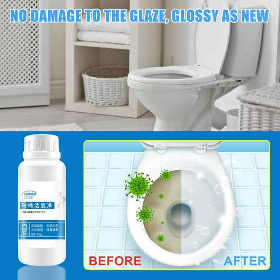 Gnmfd Toilet Cleaner Foam Powder, Powerful Stubborn Stain & Odor Removal, Mild & Safe for Toilet & Squatting Pan, Easy-to-Use Foam Cleaner for Bathroom, No Harm to Toilet Pipes