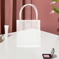 thumbnail image 1 of Gnmfd Transparent Gift Bag Waterproof Tote with Snap Button Closure, Stylish PVC Packaging for Cosmetics, Stationery, Gifts, Party Favors, Handbag for Travel Shopping, Daily Storage 9.84"x7.08"x3.15", 1 of 6