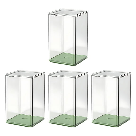 Gnmfd Transparent Toy Figurine Storage Box, Clear Display Case for Collectibles, Miniatures, Action Figures, Stackable Organizer, Toy Organizers and Storage for Home, Shelf Storage