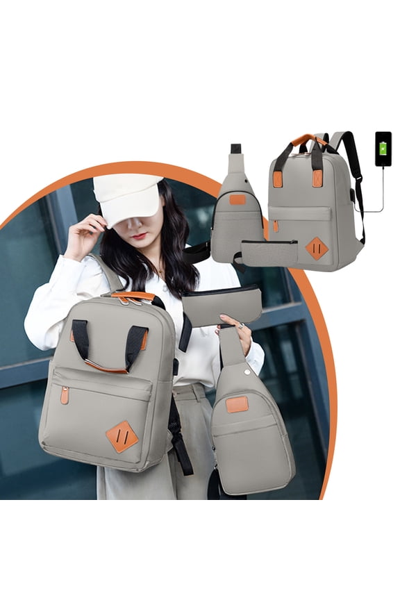 Travel Laptop Backpack Set, Business Carry On Backpack with Shoulder Bag and Coin Purse for Men Women College Work Trips, Storage Organizer, Over The Toilet Storage, Holiday Travel