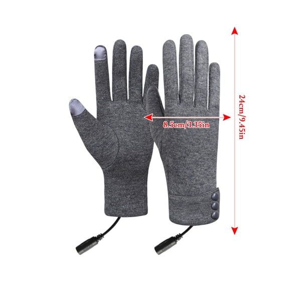 Gnmfd USB Heated Gloves Winter Thermal Cycling Gloves with Velvet Lining, Rechargeable Heating Gloves for Driving Outdoor Work Snow Cold Weather Blanket Storage Bag Travel Essentials for Men Women