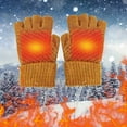 thumbnail image 1 of Gnmfd USB Heated Half Finger Gloves, Winter Warm Knitted Thermal Hand Warmer Gloves for Office Typing Outdoor Work Travel Gift for Women Men, 1 of 3