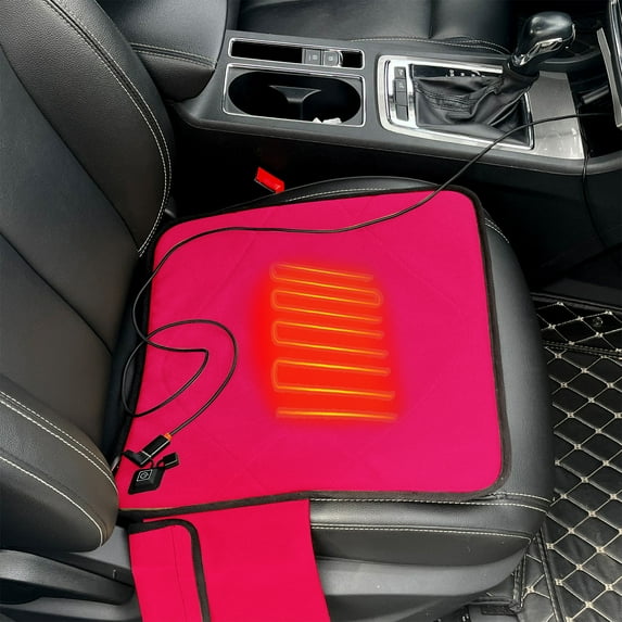Gnmfd USB Heated Seat Cushion, Portable Foldable Heating Pad with 3 Temperature Levels for Car Office Camping Hunting Indoor Outdoor Use, Warm Comfortable Cozy Chair Pad