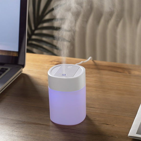 Gnmfd USB Mini Cool Mist Humidifier with LED Night Light Quiet Air Moisturizer for Bedroom Office Plants Car Desk Travel Small Portable Personal Skin Hydration Relaxation Use
