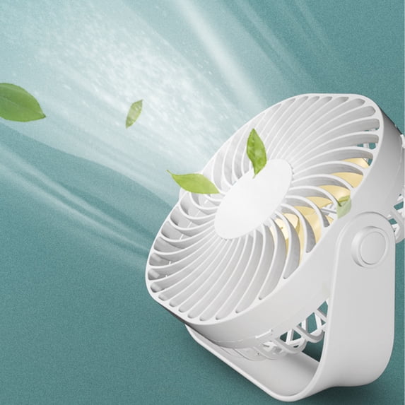 Gnmfd USB Mini Desk Fan Portable 2 Speed Quiet Table Fan Strong Wind Adjustable Angle Personal Fan for Home Office Travel Desktop Fan LED Lights for Bedroom Room Decoration