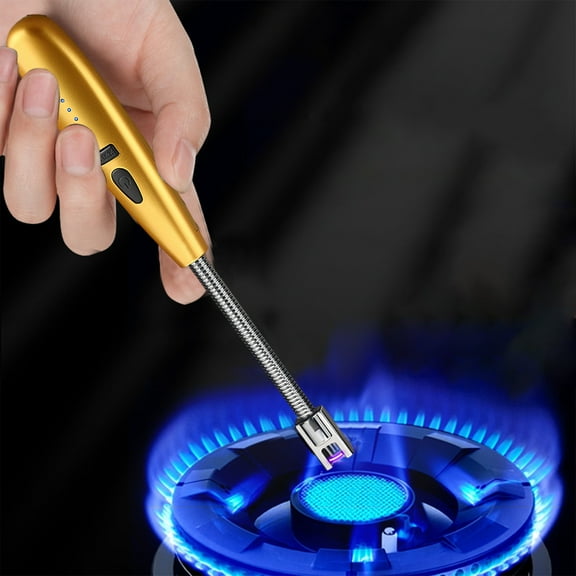 Gnmfd USB Rechargeable Candle Lighter Windproof Flameless Long Flexible Neck Lighter for Party Camping BBQ Grill Fire Safety Indoor Outdoor Use Portable Gift Essential