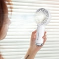thumbnail image 1 of Gnmfd USB Rechargeable Mini Misting Fan Portable Humidifying Small Fan Personal Cooling for Office Desk Home Travel Summer Outdoor Use LED Night Lights Plug Into Wall, 1 of 6