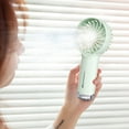thumbnail image 1 of Gnmfd USB Rechargeable Mini Misting Fan Portable Humidifying Small Fan Personal Cooling for Office Desk Home Travel Summer Outdoor Use LED Night Lights Plug Into Wall, 1 of 6