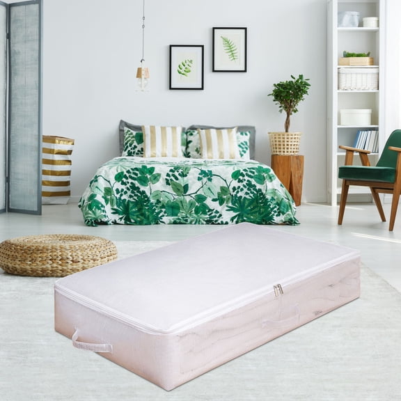 Gnmfd Underbed Storage Box, Transparent Fabric Folding Organizer for Clothes, Blankets & Bedding, Large Capacity for Closet, Basement, & Moving, Ideal for Under Bed Storage Bins