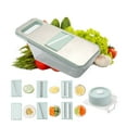 thumbnail image 1 of Gnmfd Vegetable Chopper with 6 Interchangeable Stainless Steel Blades, Food Cutter with Container, Multi-Functional Kitchen Dicer for Salad Prep, Easy Cleaning Dishwasher Safe Use, 1 of 8