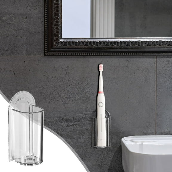 Gnmfd Wall-Mounted Toothbrush Rack with Charging Station, No Drilling Required, Sleek Bathroom Organizer for Toothbrushes and Toothpaste, Easy to Install for Home & Office Use