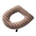 thumbnail image 1 of Gnmfd Warm Toilet Seat Cover Thick Velvet Toilet Pad with Zipper Winter Soft Washable Toilet Cushion for Bathroom Home Comfort Protection Fits Standard Toilet for Autumn Winter Seasons, 1 of 5