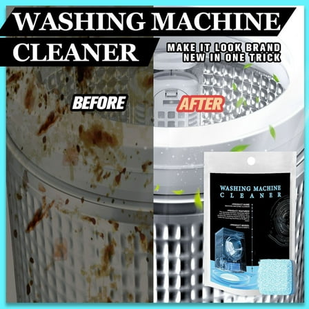 Gnmfd Washing Machine Cleaner Foaming Tablets, Deep Drum Cleaning and Sterilizing Deodorizer, Powerful Stain Removal Washing Cleaner for Front Load and Top Load Washers