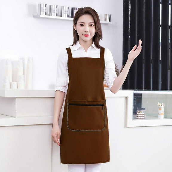Gnmfd Waterproof Kitchen Apron for Cooking Baking Grilling, Oil Resistant Chef Apron with Mobile Phone Pocket, Comfortable H-Shaped Strap for Home Kitchen Cooking and Culinary Use
