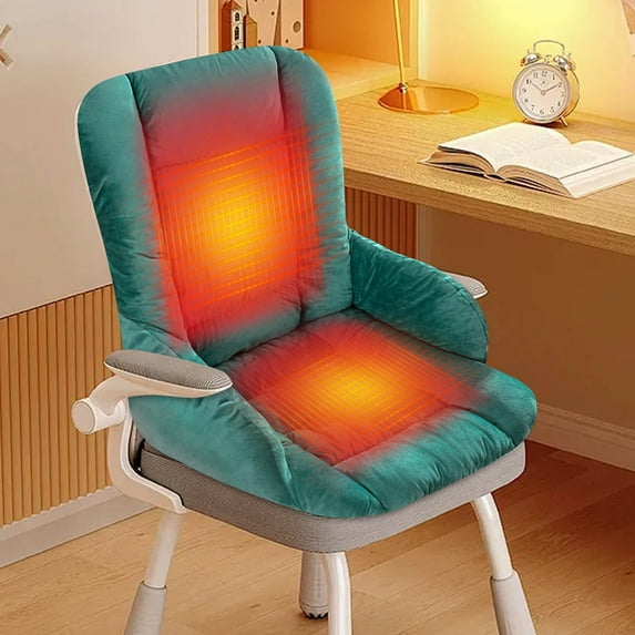 Gnmfd Winter Heated Seat Cushion Office Chair Integrated Sitting Cushion with Lumbar Support for Home Car Travel Winter Warm Comfort Christmas Gift Blanket Basket Blanket Chest