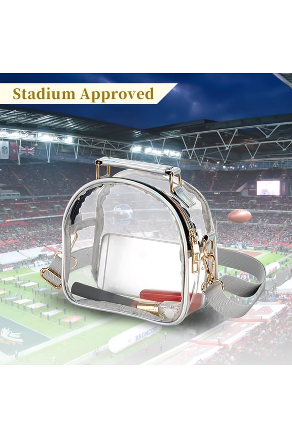 Women's Transparent Body Bag, TPU Odorless One-Shoulder Handbag for Shopping, Travel, Beach, Stadium Approved, Fashionable and Versatile Clear Purse for Events